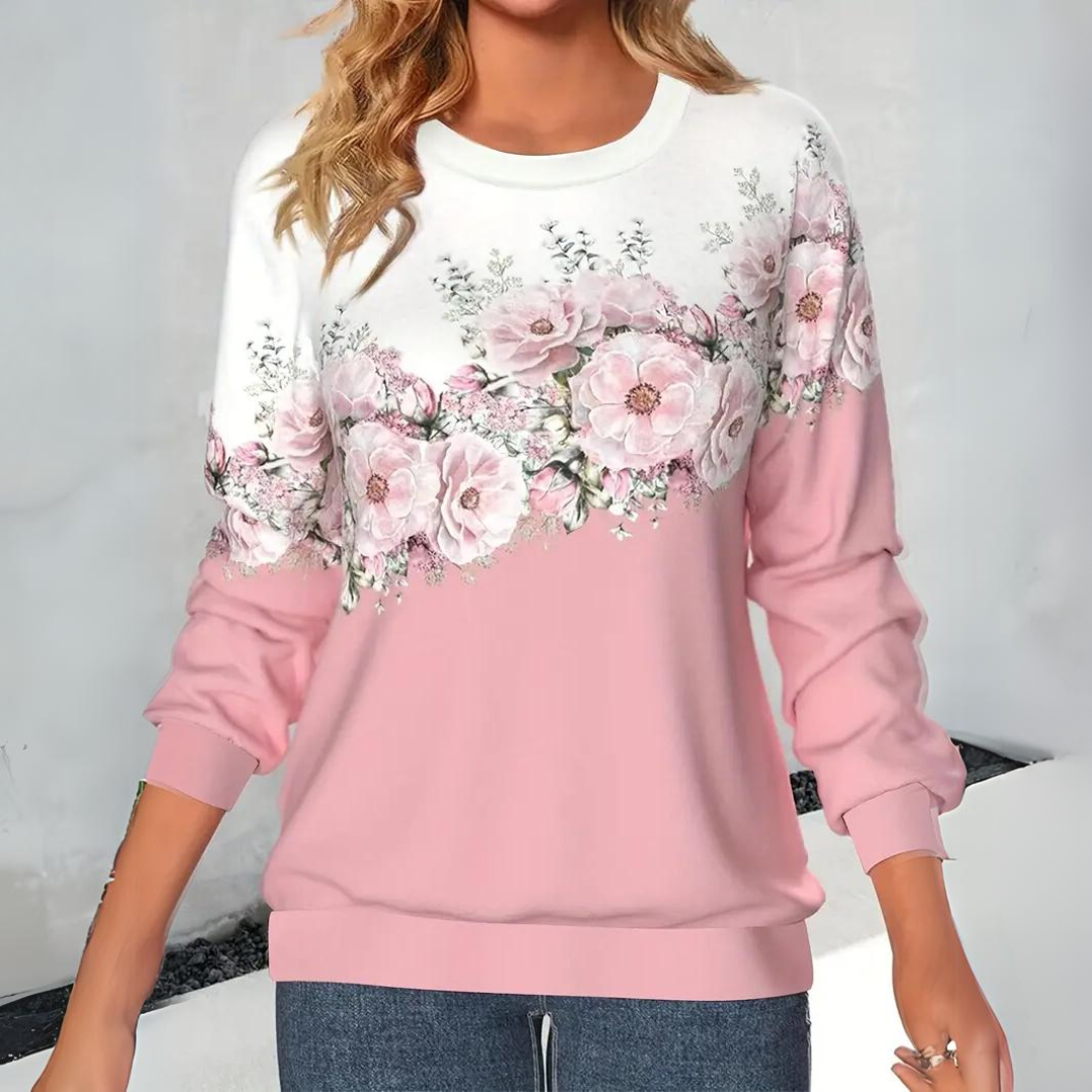Tialda - Élégant pull à motif floral pour femmes