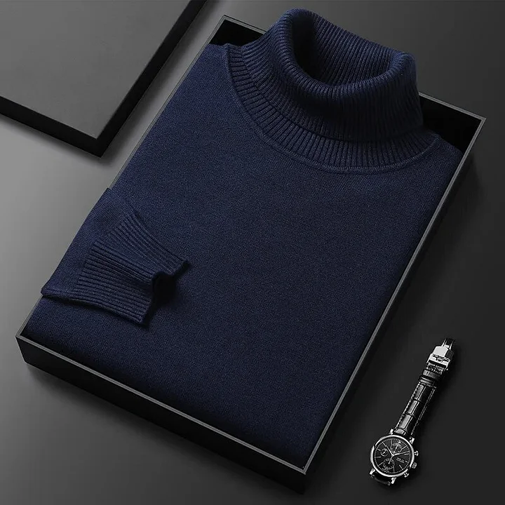 Pull à col roulé à la mode avec une coupe ajustée pour le temps froid