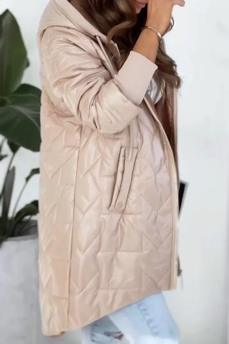 Veste d'hiver à capuche et fermeture éclair