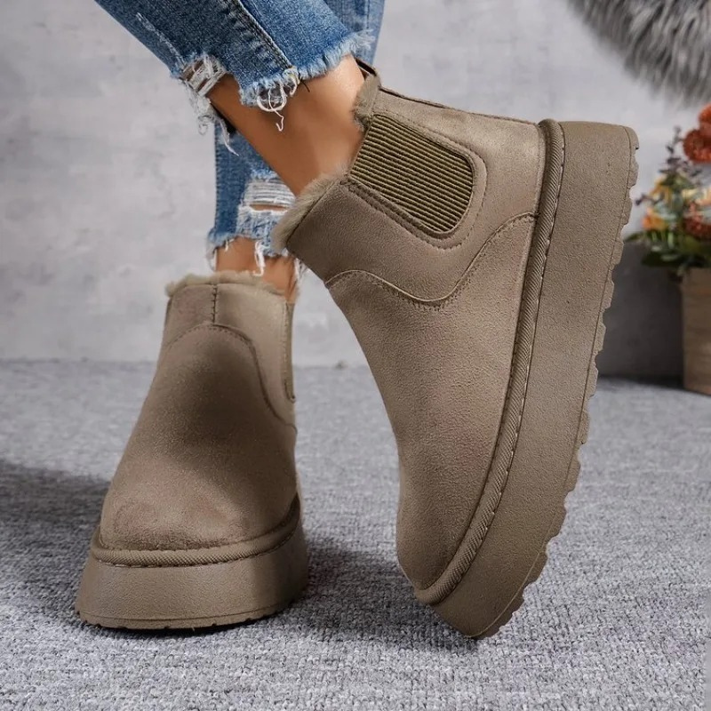 Tess - Bottes d'hiver confortablement rembourrées à bout rond