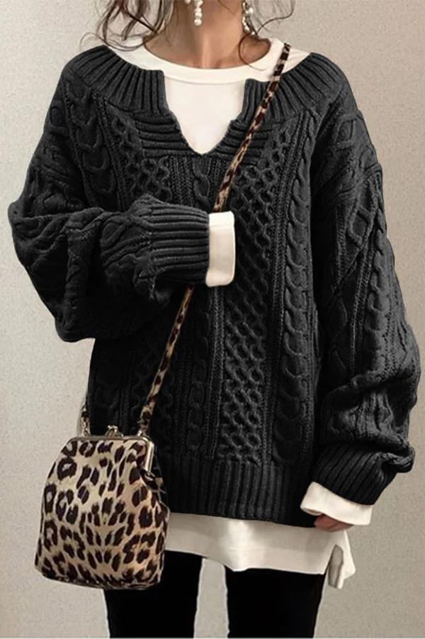Pull à motifs élégant avec une coupe ample pour un look tendance
