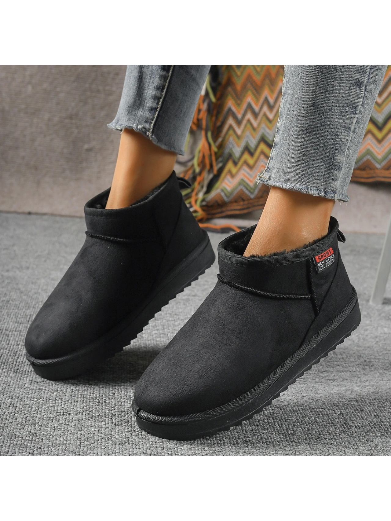Lucie - Bottes d'hiver simples, plates, légères et rembourrées