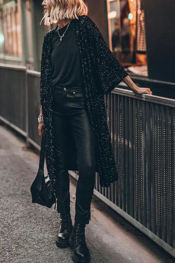 Amélie - Veste Avec Gilet À Paillettes Brillant