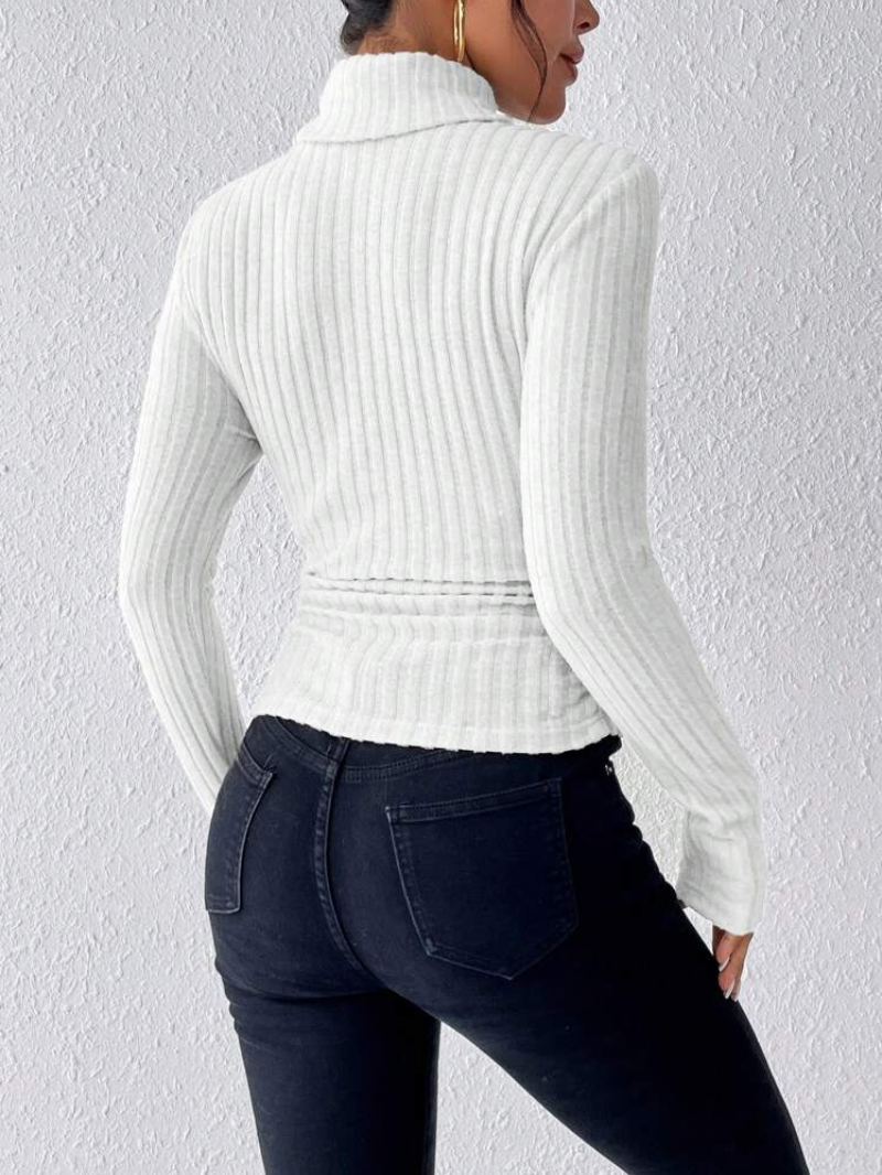 Pull col roulé chic et décontracté pour femme