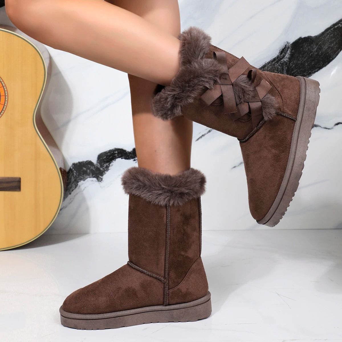 Noémie - Bottes d'hiver rembourrées avec fourrure