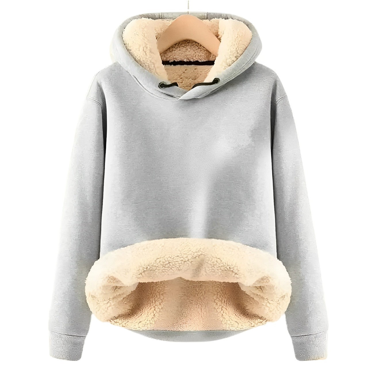 Mila - Veste à capuche en polaire Sherpa douillette pour femme