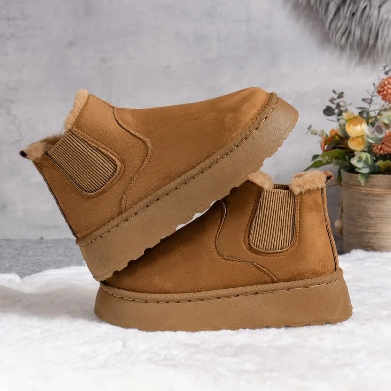 Tess - Bottes d'hiver confortablement rembourrées à bout rond