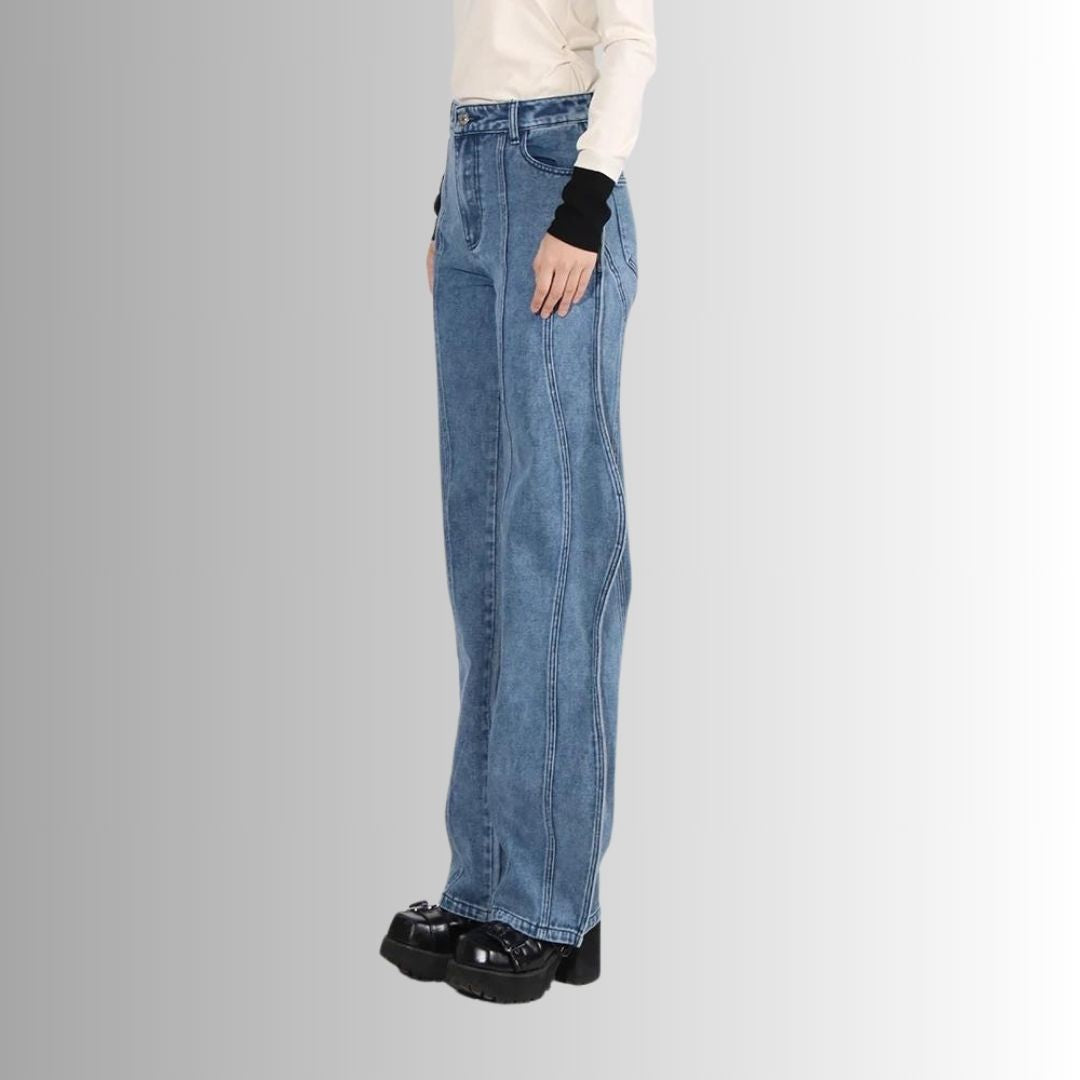 Jean taille haute streetwear - Hadrianna
