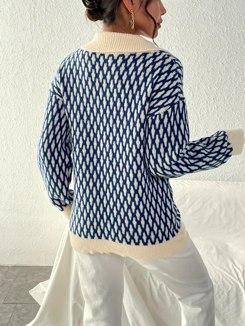 Pull avec col imprimé - Beliarosa