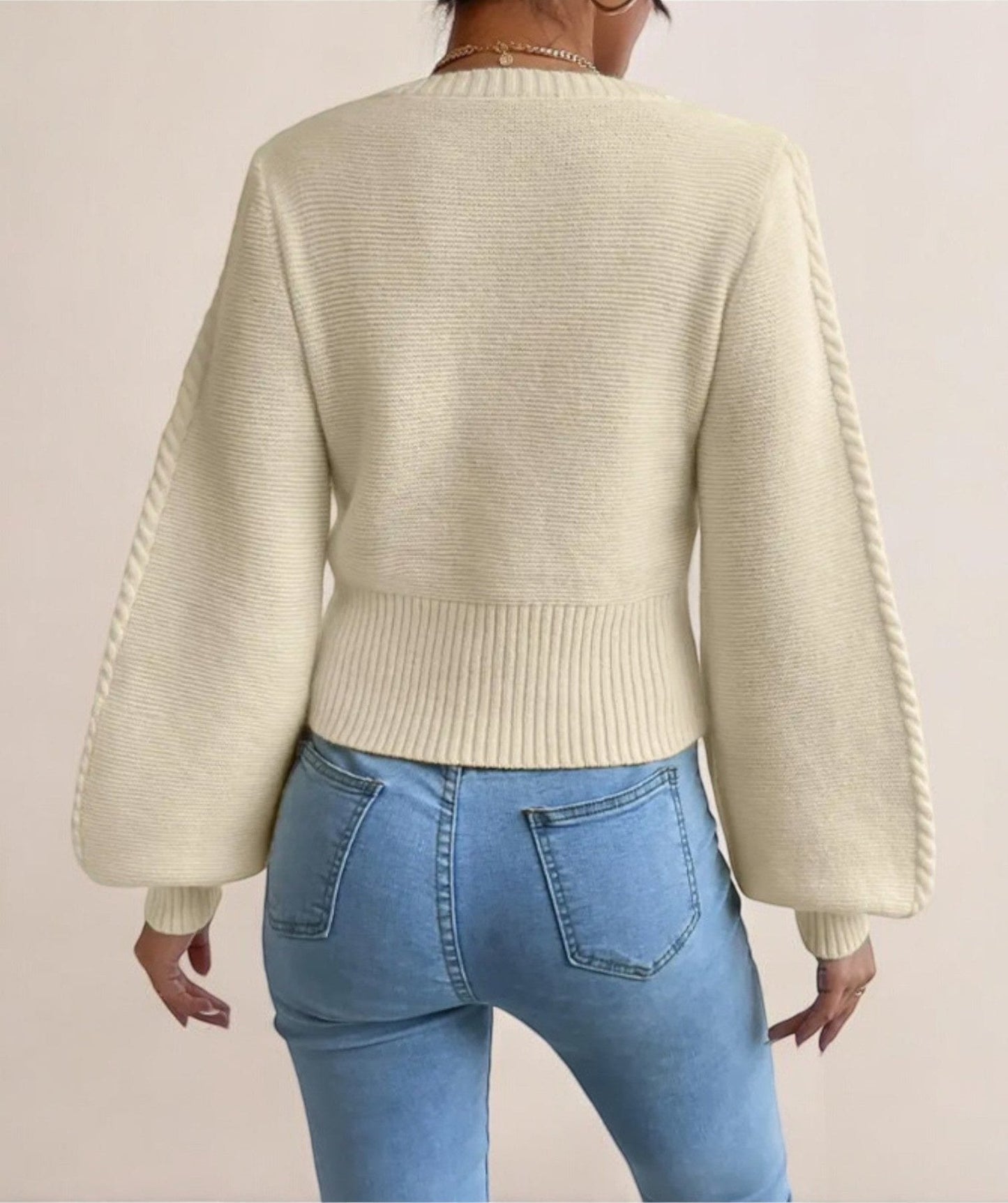 Lily - Pull en maille avec col carré pour femme