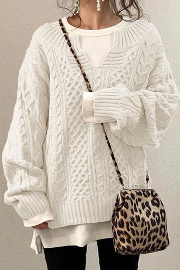 Pull à motifs élégant avec une coupe ample pour un look tendance