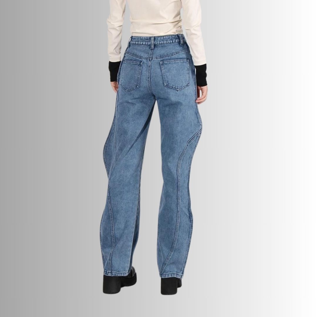 Jean taille haute streetwear - Hadrianna