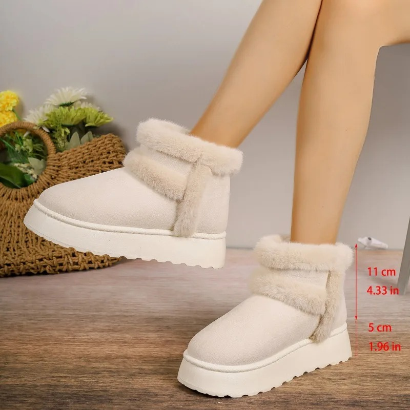 Soline - Bottes d'hiver confortablement rembourrées à semelle épaisse