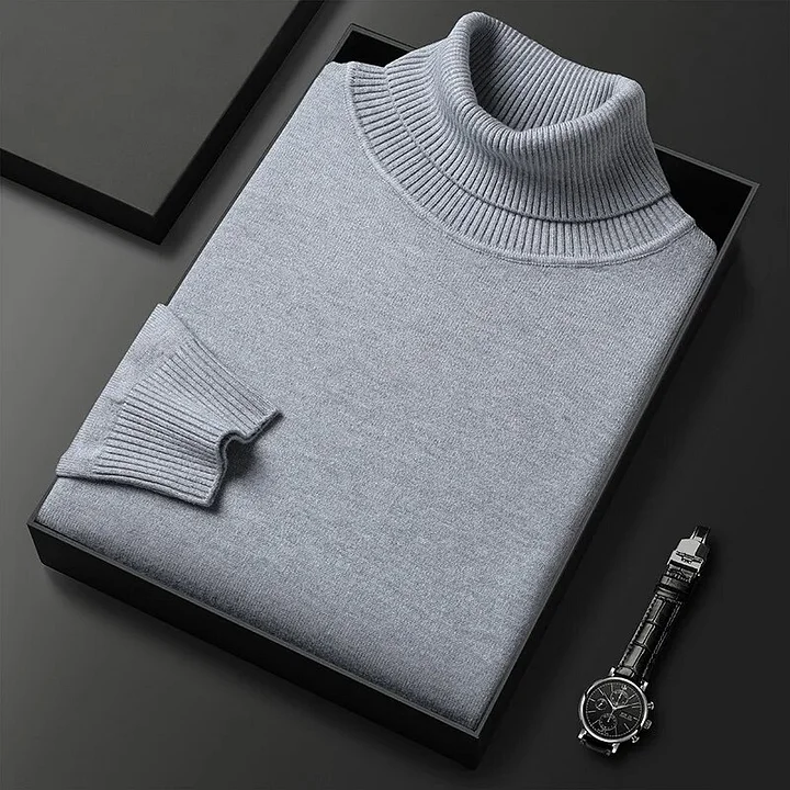 Pull à col roulé à la mode avec une coupe ajustée pour le temps froid