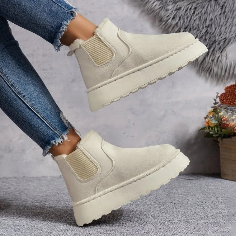 Tess - Bottes d'hiver confortablement rembourrées à bout rond