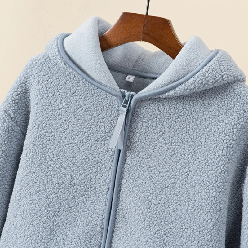 Amara - Veste Polaire Chaude pour Femme, Hoodie à Manches Longues avec Fermeture Éclair