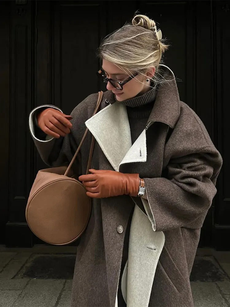 Élodie Lavin | Manteau laine oversize