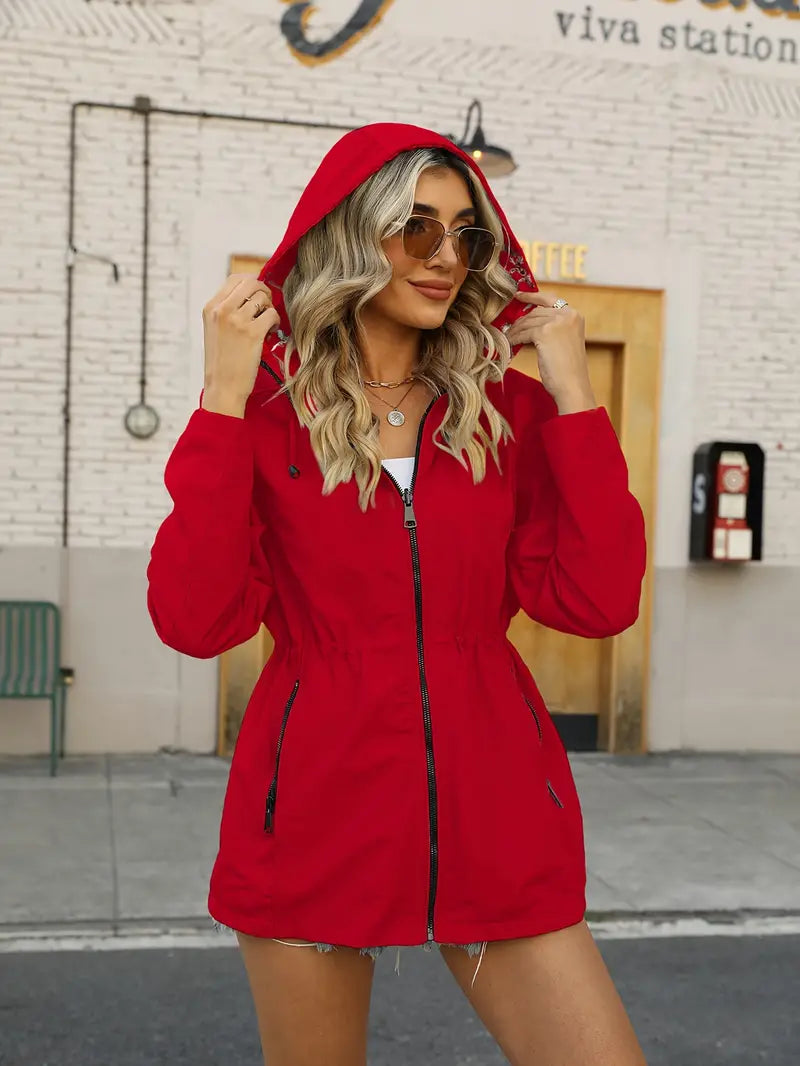 Veste à capuche imprimé floral - Tyronica