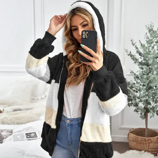 Veste en fourrure élégante avec poches
