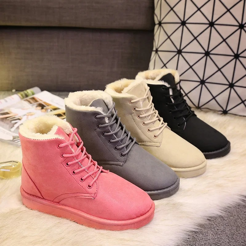 Margaux - Chaussures d'hiver hautes et souples en cuir pour femmes