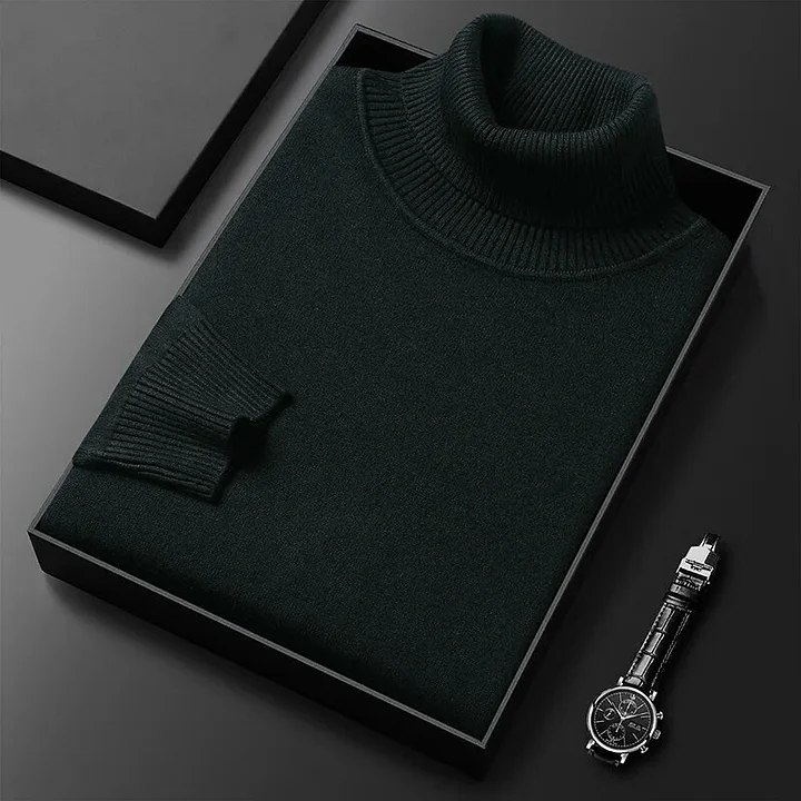 Pull à col roulé à la mode avec une coupe ajustée pour le temps froid