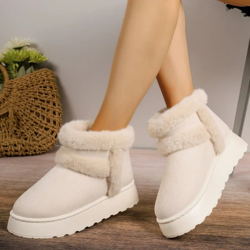 Soline - Bottes d'hiver confortablement rembourrées à semelle épaisse