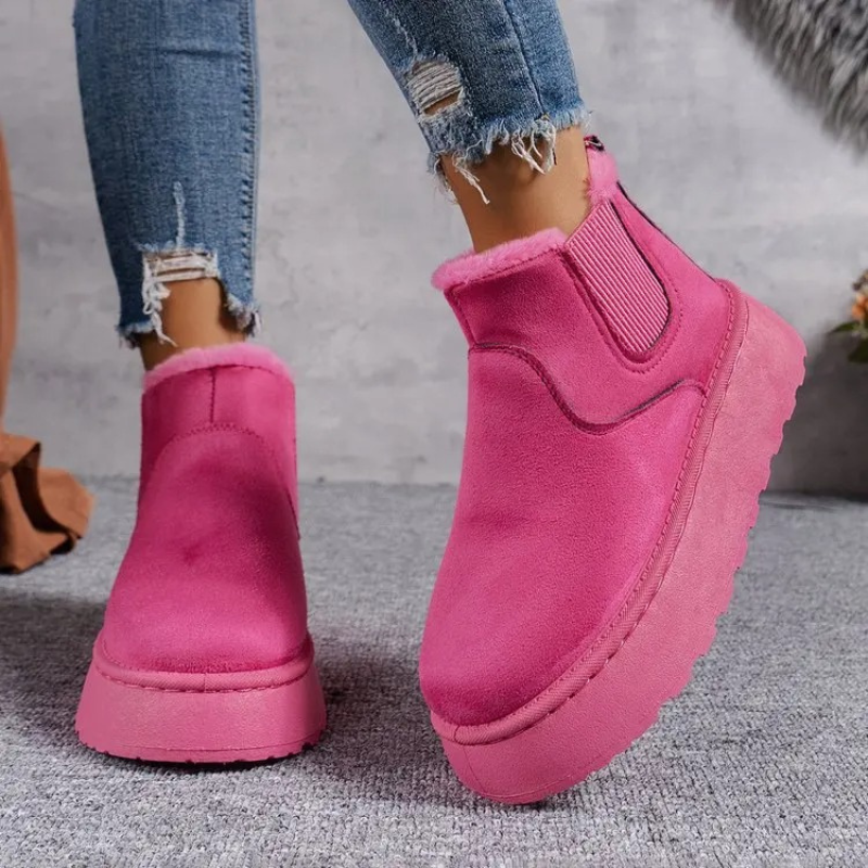 Tess - Bottes d'hiver confortablement rembourrées à bout rond