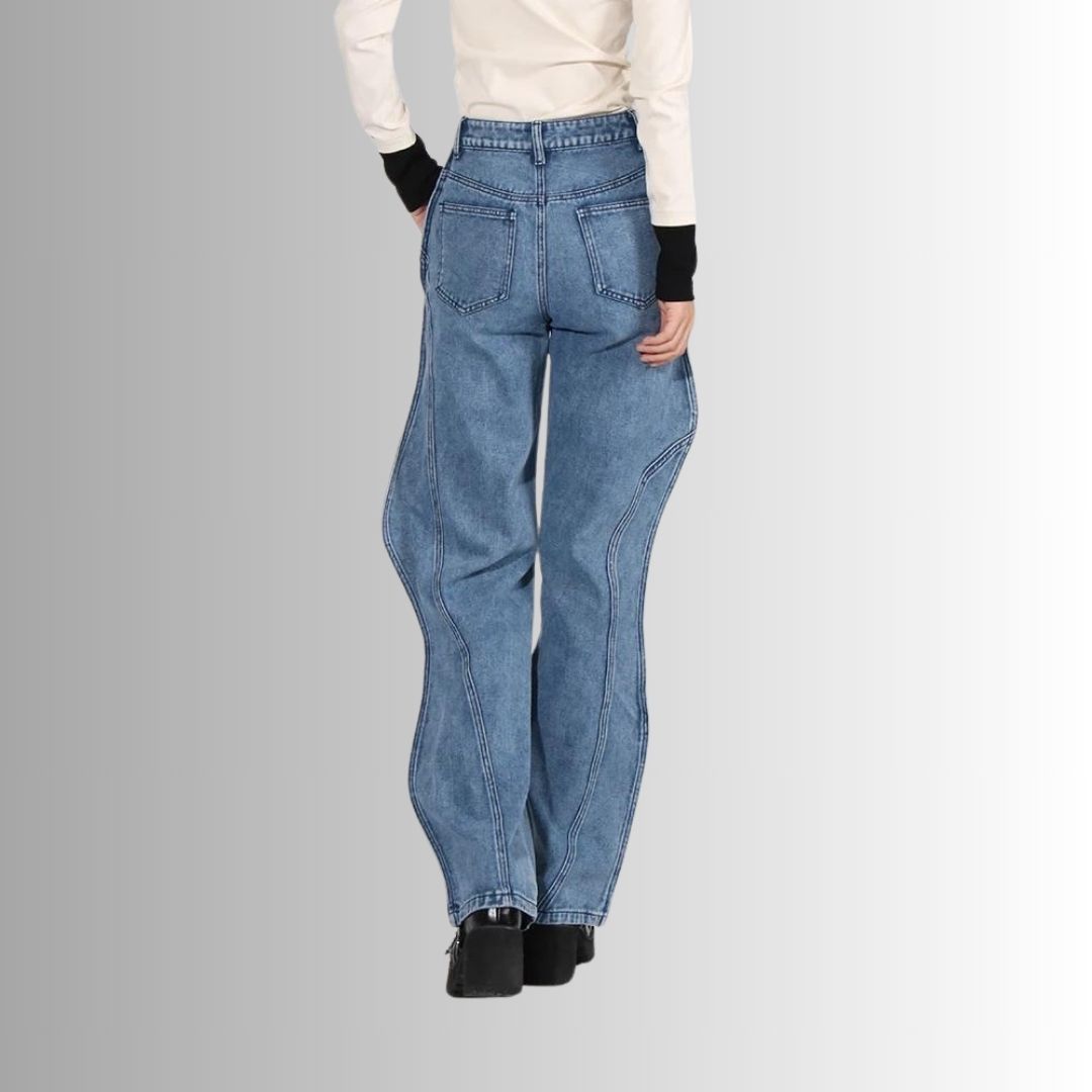 Jean taille haute streetwear - Hadrianna