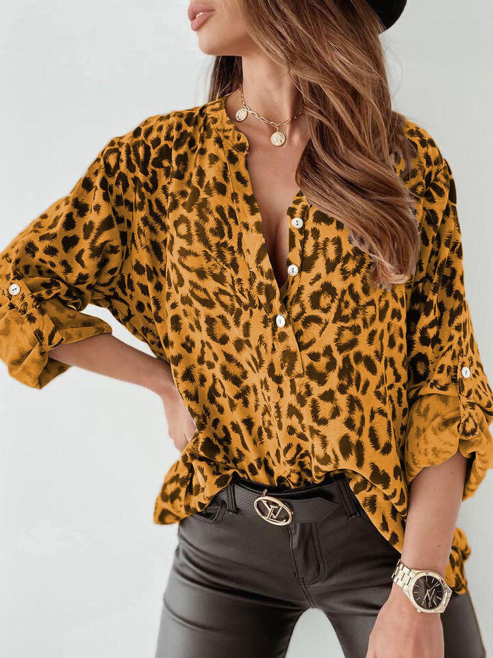 Amara - Blouse Tendance Léopard pour Femmes