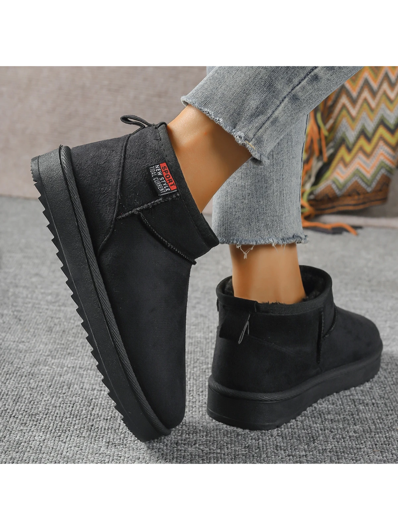 Lucie - Bottes d'hiver simples, plates, légères et rembourrées