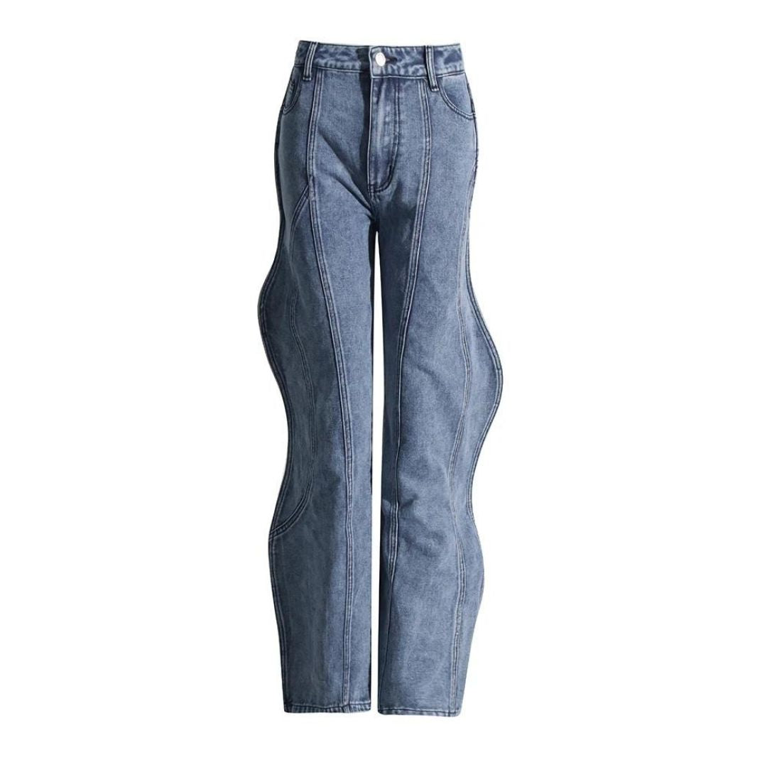 Jean taille haute streetwear - Hadrianna