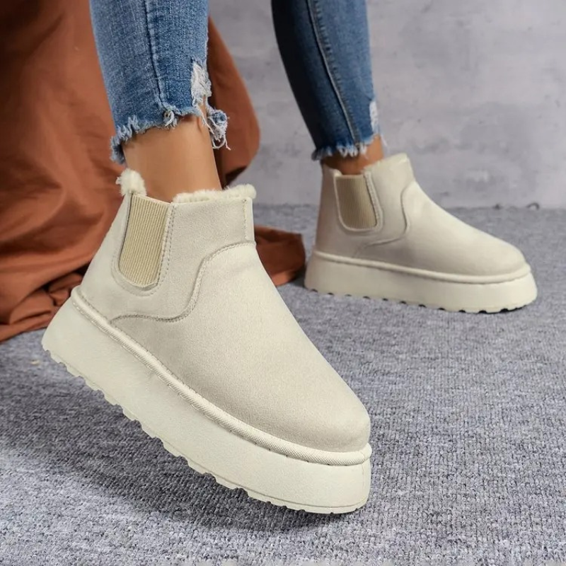 Tess - Bottes d'hiver confortablement rembourrées à bout rond