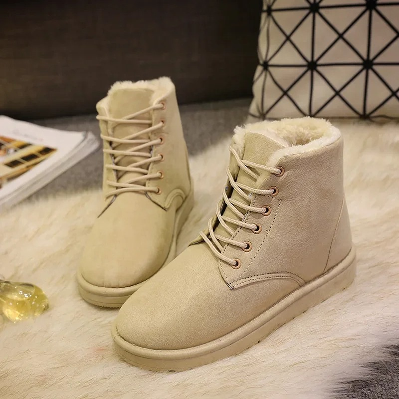 Margaux - Chaussures d'hiver hautes et souples en cuir pour femmes