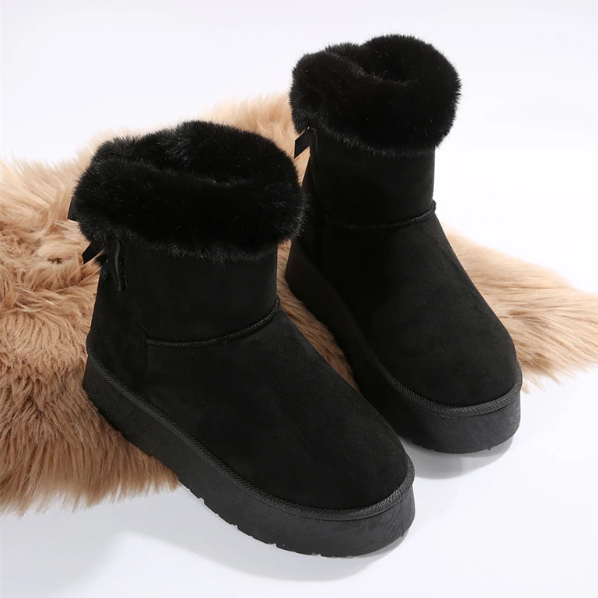 Mélodie - Bottes d'hiver à bout rond, légères et rembourrées
