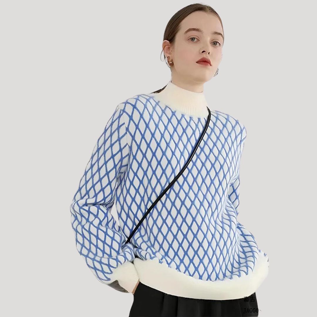 Amely - Pull à motifs avec manches ballon