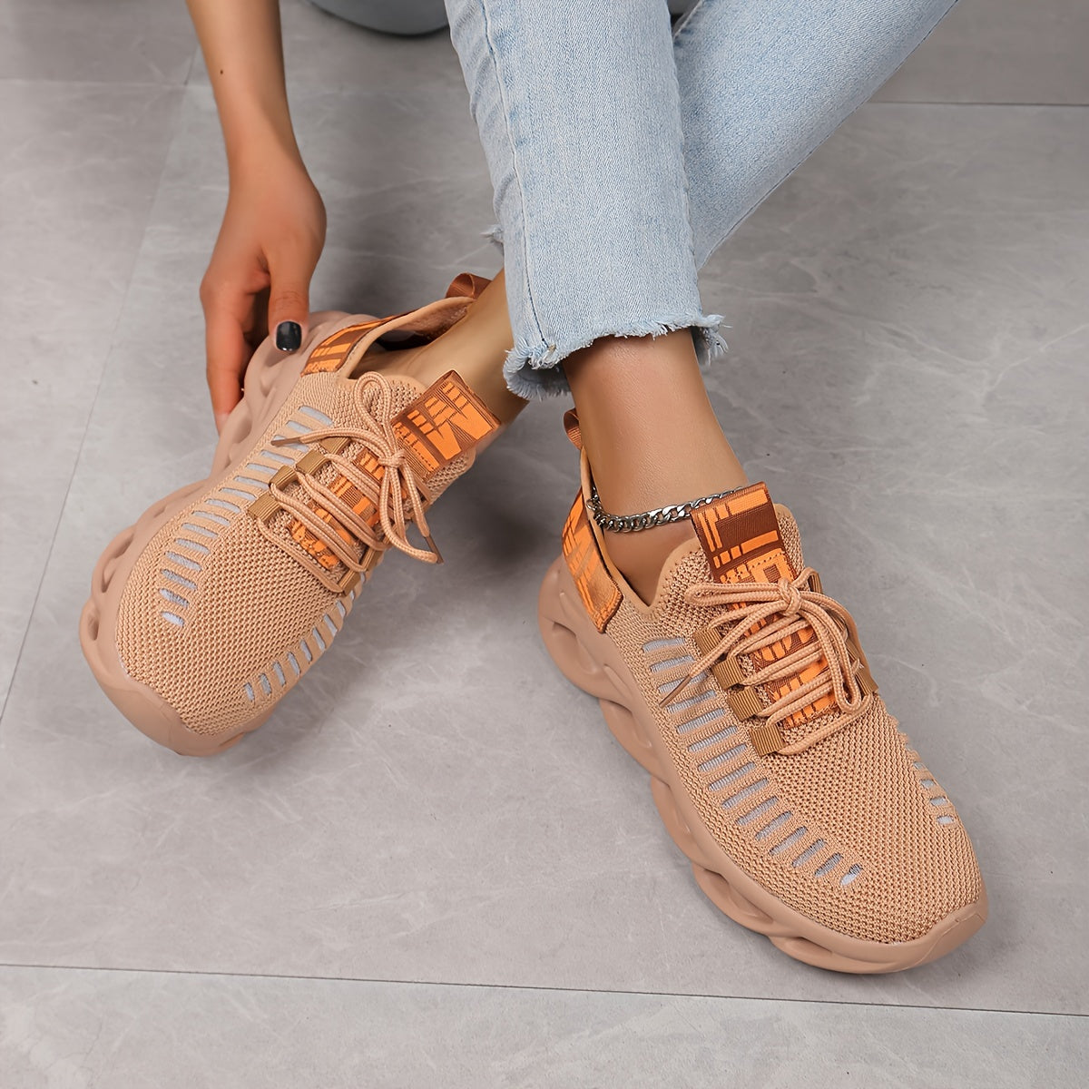 Amandine - Baskets Avec Impression De Lettres