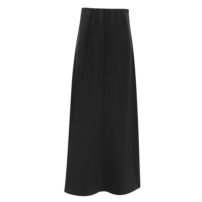 Elora | Jupe Longue Slim Noire
