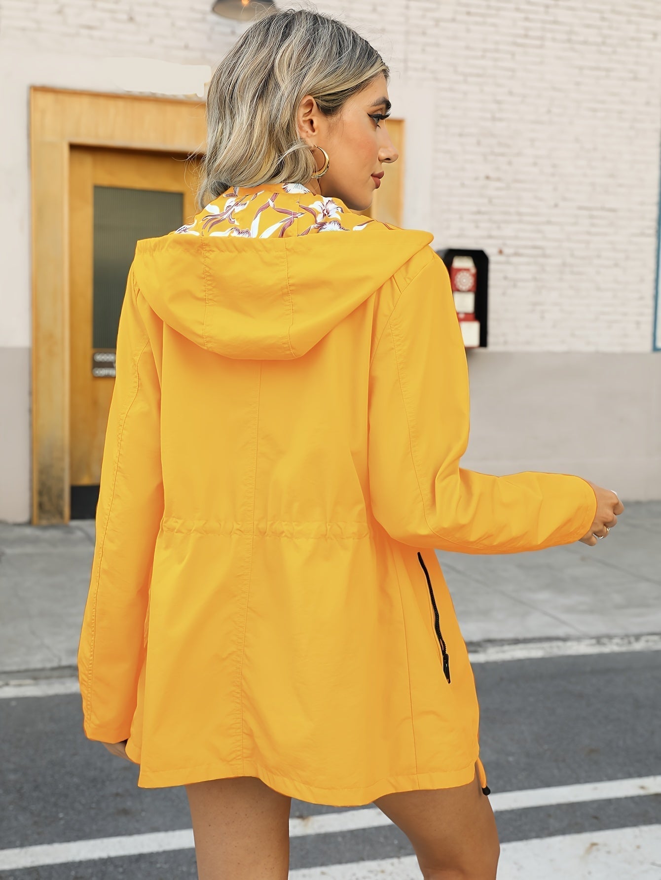 Veste à capuche imprimé floral - Tyronica