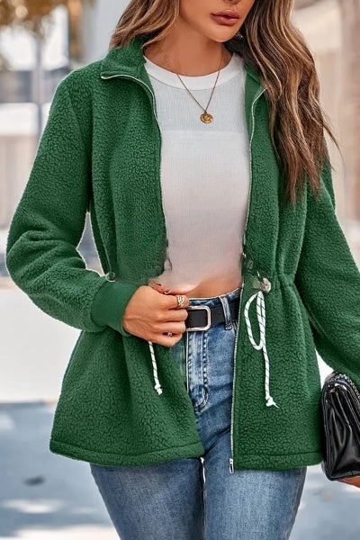 Veste élégante avec fermeture éclair et poignets pour plus de confort et de style