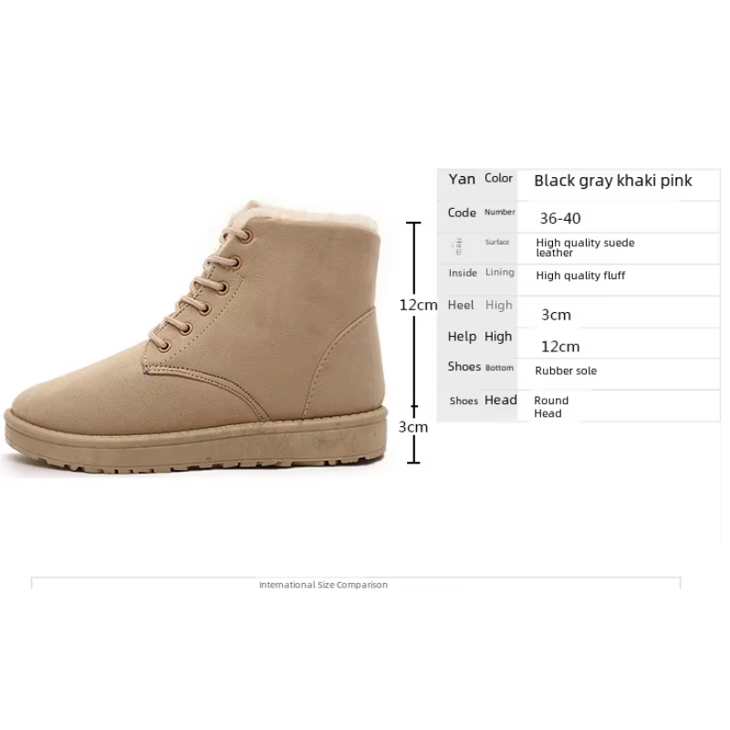 Margaux - Chaussures d'hiver hautes et souples en cuir pour femmes