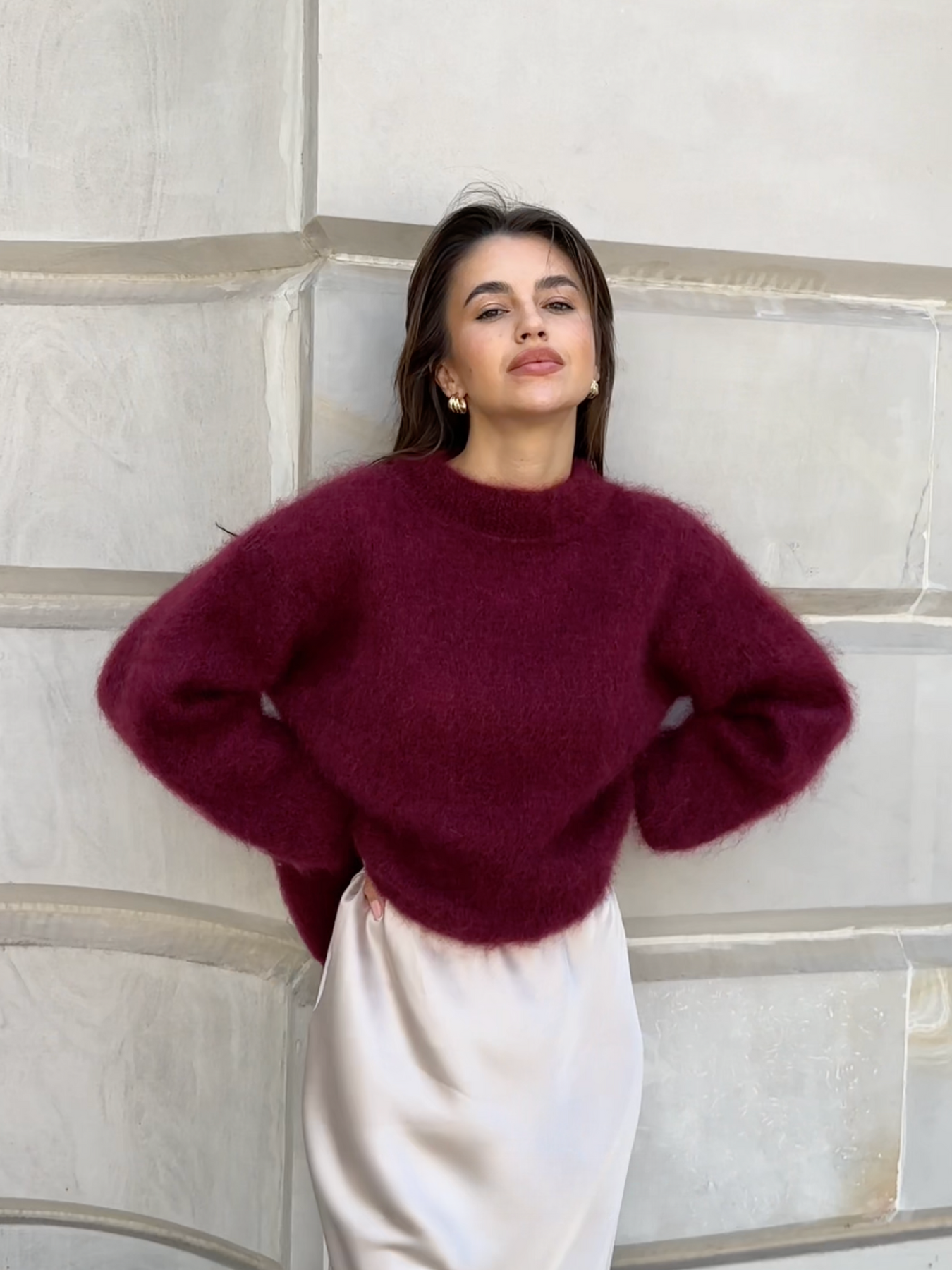 Pull féminin confortable avec col rond parfait pour toutes les saisons