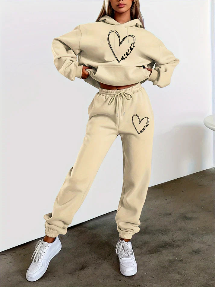 Lena - Ensemble Décontracté avec Hoodie Tendance et Jogging pour Femme