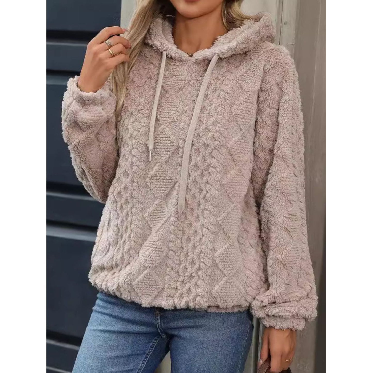 Mila - Sweat à Capuche en Tissu Doux avec Manches Longues et Cordon pour Femme