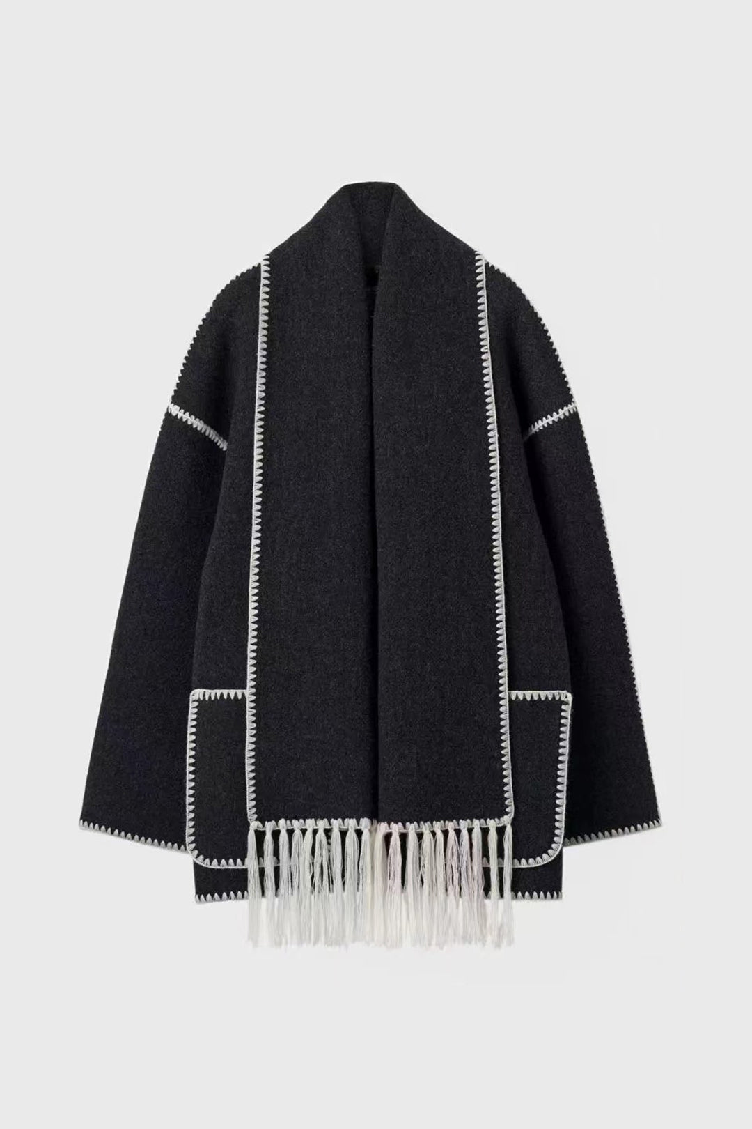 La Vie │ Manteau de laine avec écharpe