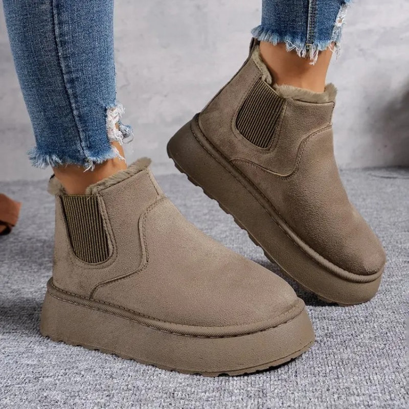 Tess - Bottes d'hiver confortablement rembourrées à bout rond