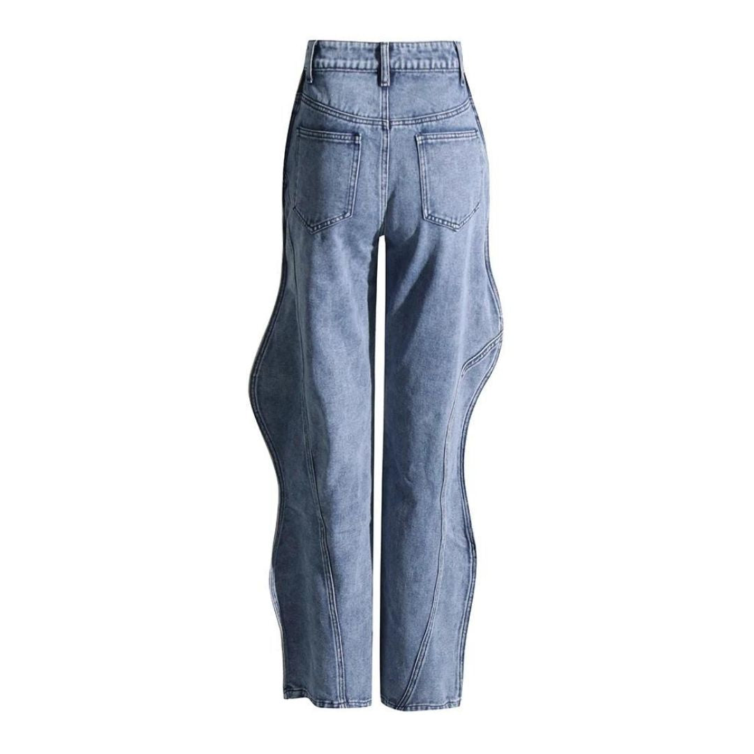 Jean taille haute streetwear - Hadrianna