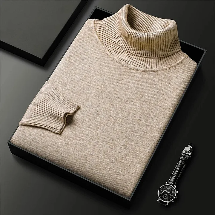 Pull à col roulé à la mode avec une coupe ajustée pour le temps froid