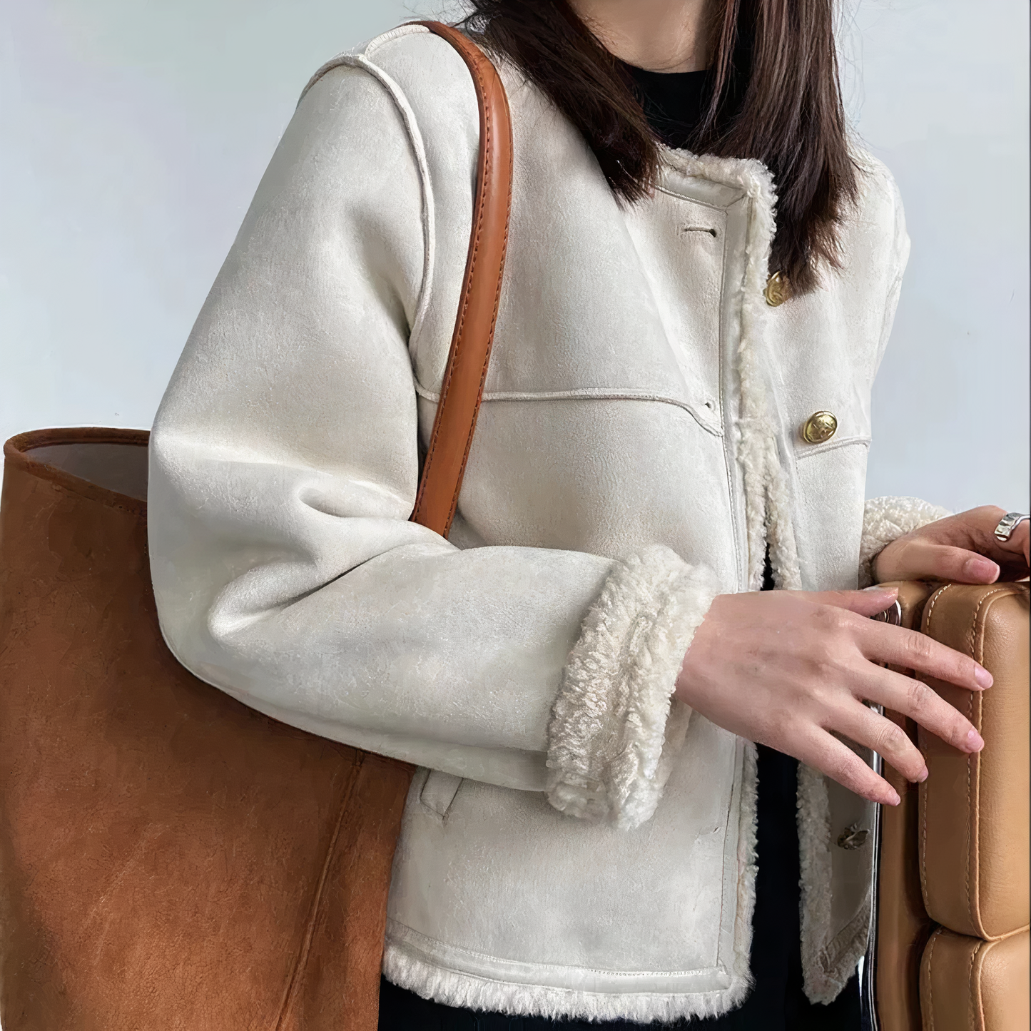 Veste Sherpa Boutonnée - Jolana