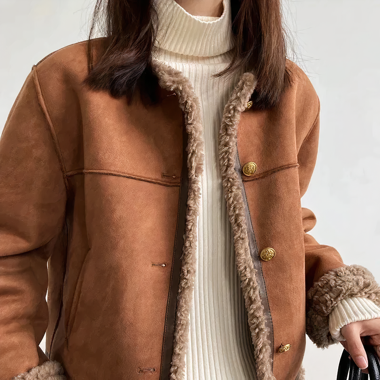 Veste Sherpa Boutonnée - Jolana
