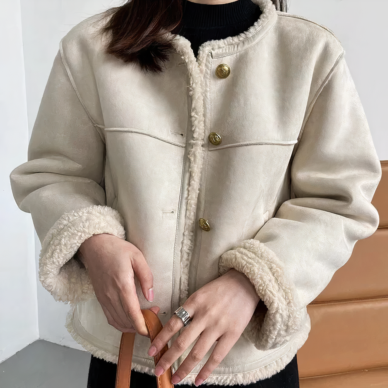 Veste Sherpa Boutonnée - Jolana